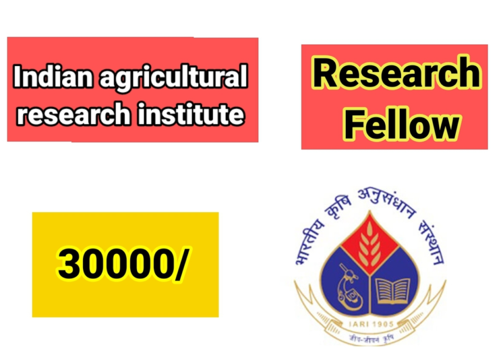 Indian Agricultural Research Institute hiring for research fellow