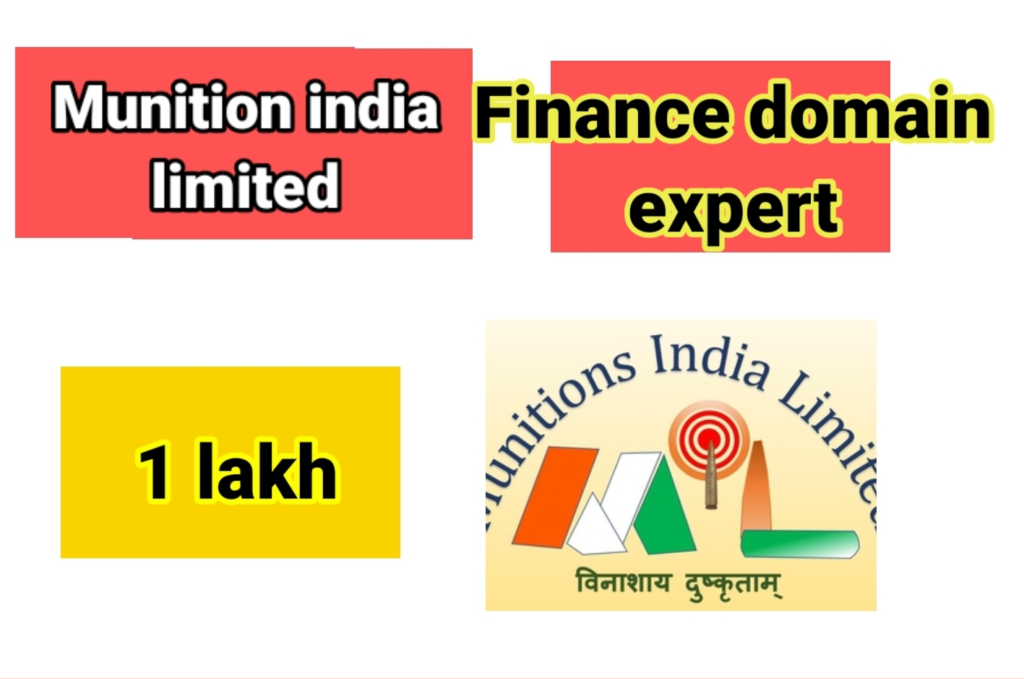 Munitions India Limited is hiring For Finance Expert